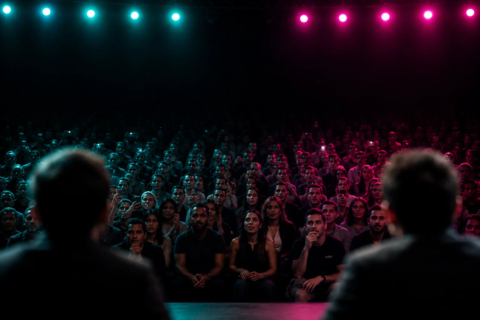 An engaged live audience